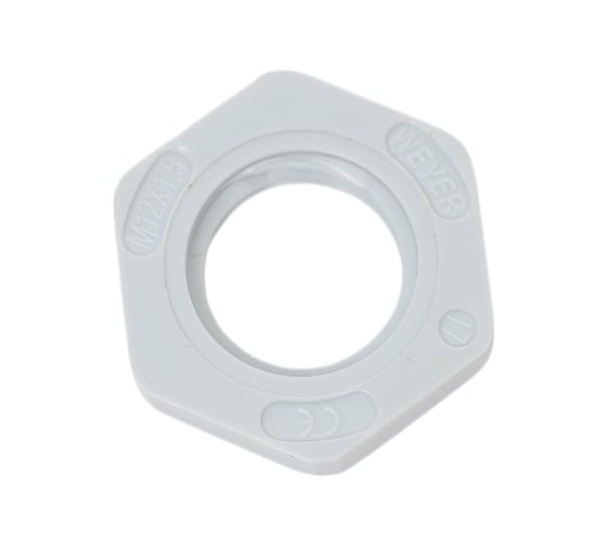 Крепеж для гофрированных труб WEYER GMK-M12G - контргайка, внутр. M12x1.5 WE4600100 1