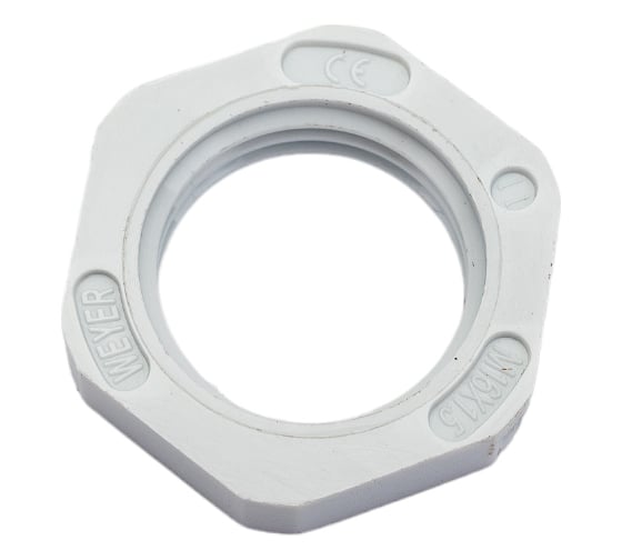 Крепеж для гофрированных труб WEYER GMK-M16G - контргайка, внутр. M16x1.5 WE4600200 1