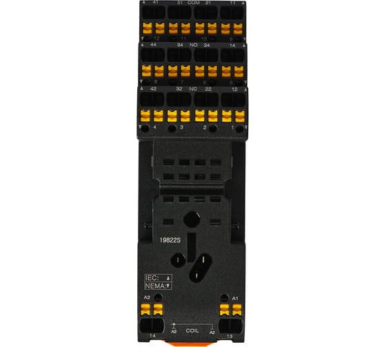 Розетка с push in клеммами для реле RP4.34 и модуля PM8 РЕЛЕОН 10А, S4P4