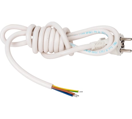 Сетевой шнур СПб УПП-5 с вилкой пвс 3x1,5-81 белый 2,2 м 99928143