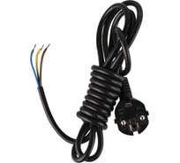 Сетевой шнур СПб УПП-5 с вилкой пвс 3x0,75-81 черный 1,5 м 99927927