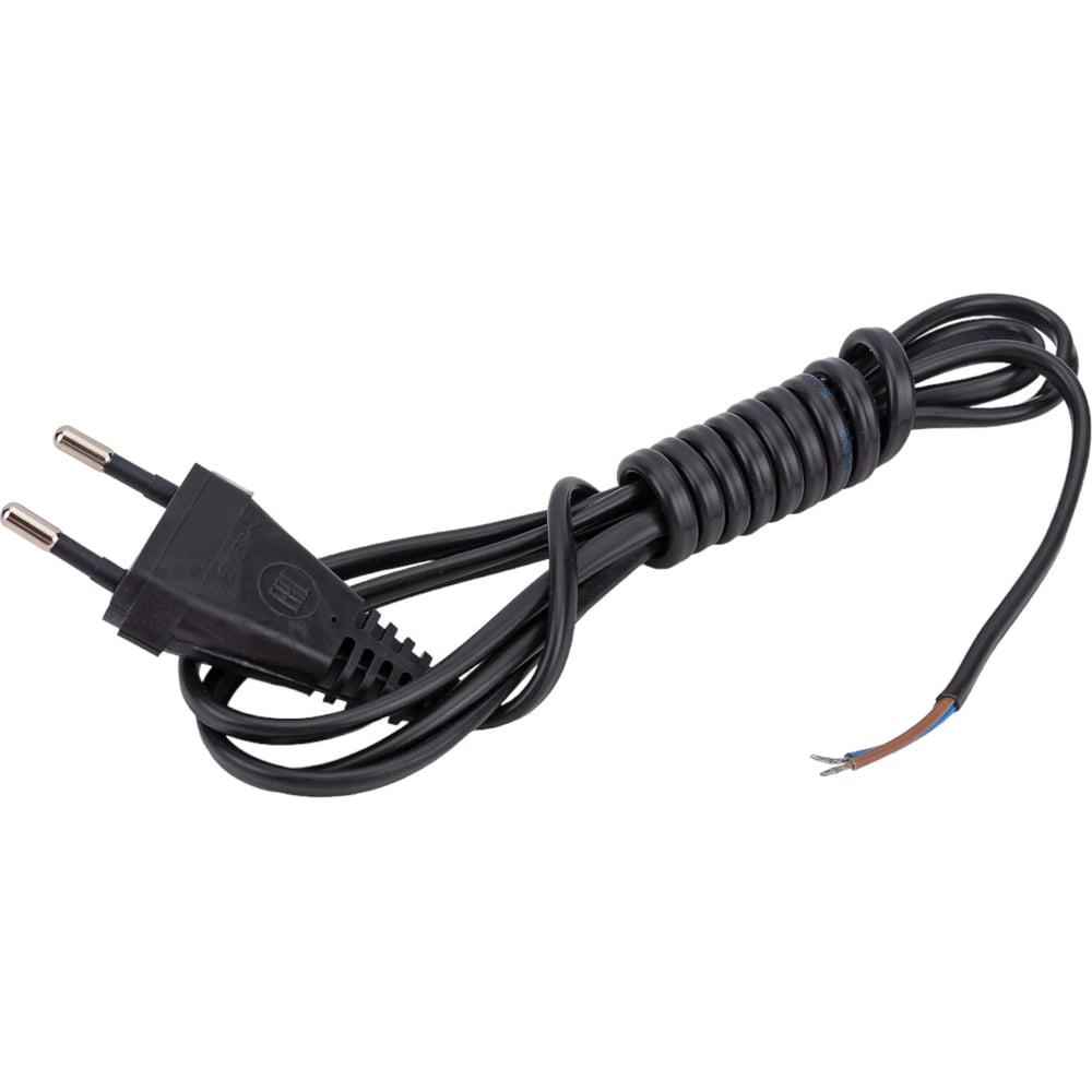 Сетевой шнур СПб УПП-5 с вилкой шввп 2x0,5 черный 1,7 м 99928146 ...