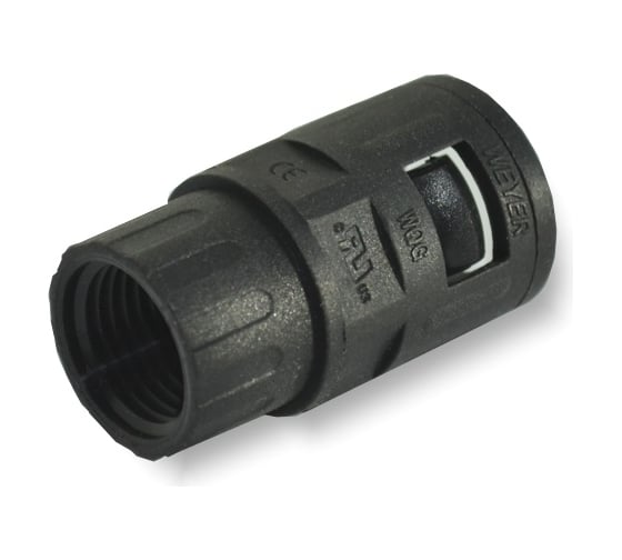 Муфта для гофрированных труб Weyer WQG2-M12B/AD10.0 - коннектор прямой, внутр. M12x1.5 WE1301900 1
