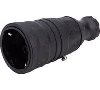 Переносная розетка IEK Omega рбп14-1-0м ip20, черная OM-KR20-16-20-P1-00-K02