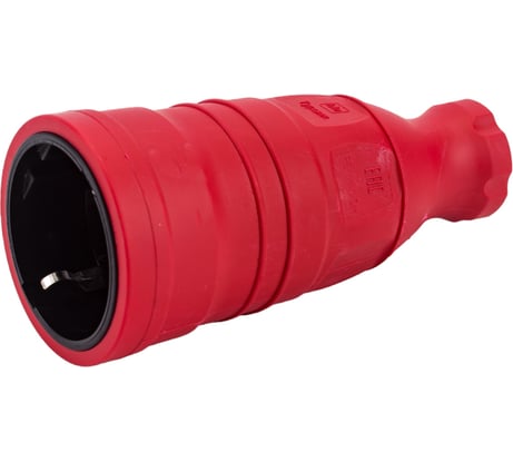 Переносная розетка IEK Omega рбп14-1-0м ip20, красная OM-KR20-16-20-P1-00-K04