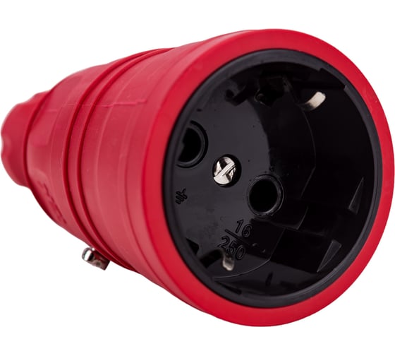 Переносная розетка IEK Omega рбп14-1-0м ip20, красная OM-KR20-16-20-P1-00-K04