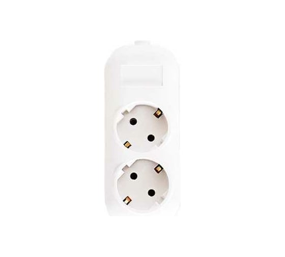 Колодка Glanzen 2 гнезда ABC c заземлением арт. EU-02-Z 00-00002735