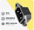 Сетевая вилка Pro Legend 3 PIN пластик на корпус 250V 10A PL2300 1