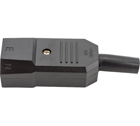 Сетевая вилка Pro Legend 3 PIN пластик на кабель 250V 10A, PL2298