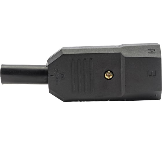 Сетевая вилка Pro Legend 3 PIN пластик на кабель 250V 10A, PL2298