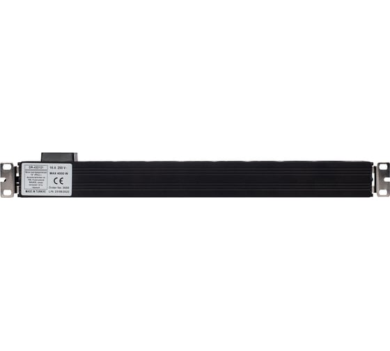 Распределительный блок DATAREX 19 дюймов, pdu, с выключателем, на 16а, 8 разъемов shuko, шнур питания 1,8 м, черный DR-432121