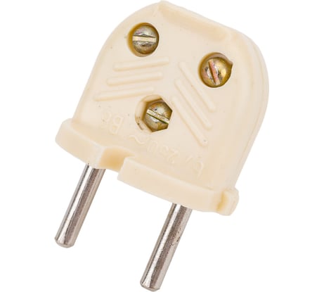 Электровилка ООО Ливны-Электро В6-001 разборная плоская с/ш, слоновая кость В 6141с