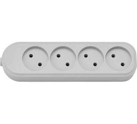 4-местная переносная розетка Bylectrica с суппортом, без земли, Р16-9181 серый