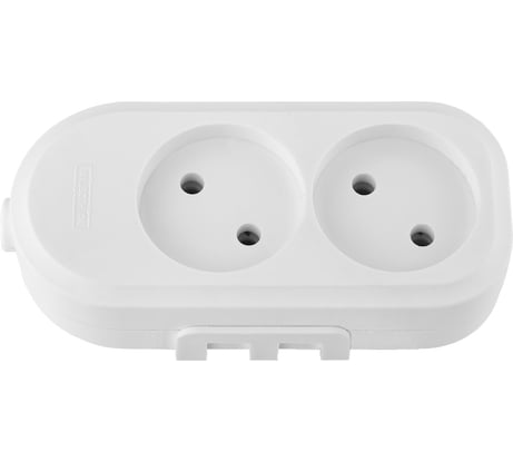 2-местная переносная розетка Bylectrica с суппортом, без земли, белый, Р16-9141