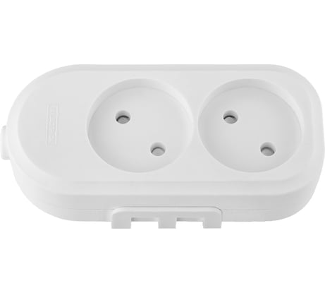 2-местная переносная розетка Bylectrica с суппортом, со шторками, без земли, белый, Р16-9145