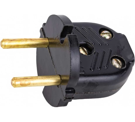 Электровилка ООО Ливны-Электро В6-001 разборная плоская л/ш, черная В 6142л