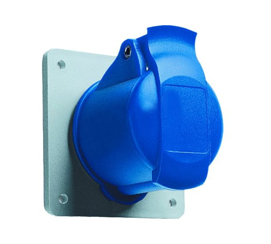 Панельная прямая розетка 16А 2P+E IP44 ABB 2CMA193170R1000 1