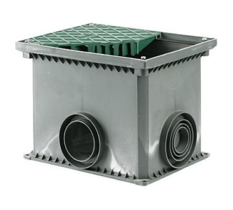 Смотровой колодец с крышкой для двустенных труб, 310х210х230 DKC 025002