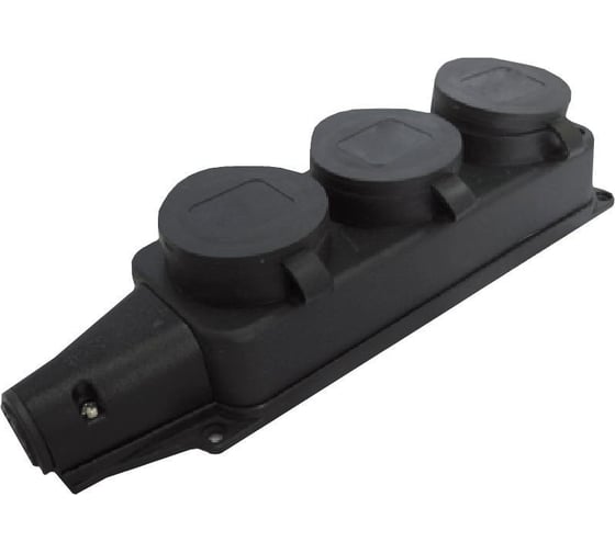Колодка на 3 розетки TP Electric 16A 2P+E IP44 каучук. 3101-308-0300