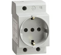 Розетка на DIN-рейку EKF РДЕ-47 с заземляющим контактом mdse-47