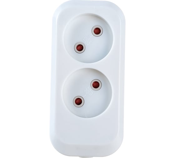 Колодка 2P 10А c защитой от детей Electraline 82112
