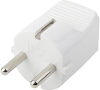 Вилка прямая, белая, 16A, 250В Electraline 55021