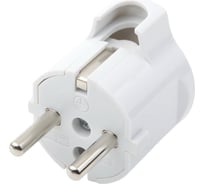 Угловая вилка евро, белая, 16A, 250В Electraline 55023
