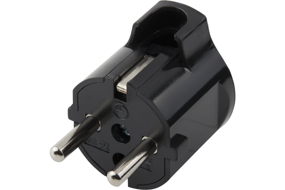 Угловая вилка, черная, 16A, 250В Electraline 55024 - выгодная цена ...