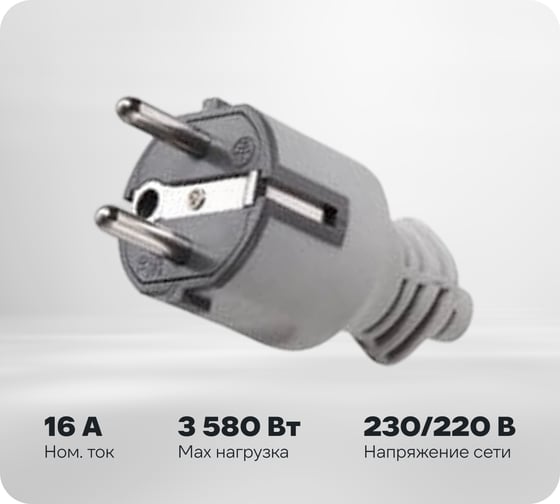 Вилка Electraline евр прямой ввод 16A 55028