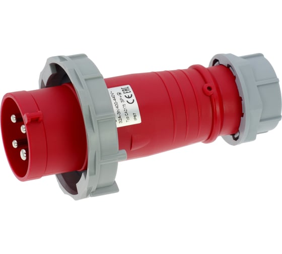 Кабельная контейнерная вилка INPIN 32A/400V/3P+E/IP67/3h, никелированные контакты CA2175 1