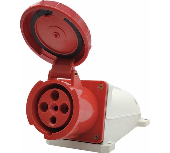 Стационарная розетка ANDELI AM-134 63A IP67 3P+E 380В/415В ADL13-020