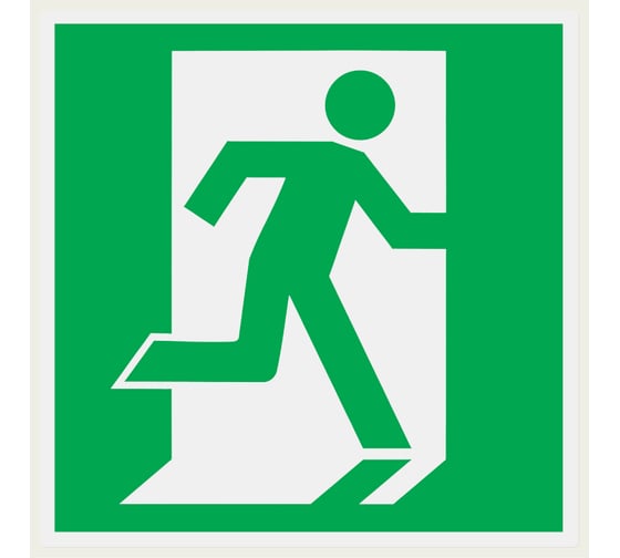 Правосторонний знак Выход здесь TDM ELECTRIC 150х150мм SQ0817-0043