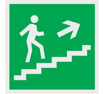 Знак "Направление к эвакуационному выходу (по лестнице направо вверх)" TDM ELECTRIC 150х150мм, в упаковке 10 штук SQ0817-0047