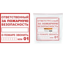 Плакат Ответственный за пожарную безопасность TDM ELECTRIC 200х200мм SQ0817-0069