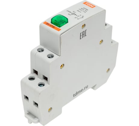 Кнопочный выключатель c фиксацией и индикацией TDM ELECTRIC ВК-47M 1НО;1НЗ зеленый SQ0214-0017