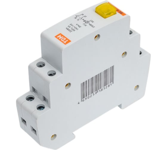 Кнопочный выключатель c фиксацией и индикацией TDM ELECTRIC ВК-47M 1НО;1НЗ желтый SQ0214-0018