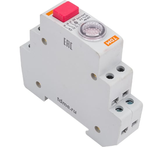 Кнопочный выключатель с индикацией TDM ELECTRIC ВКИ-47 красный LED 2НО;1НЗ AC/DC SQ0214-0002