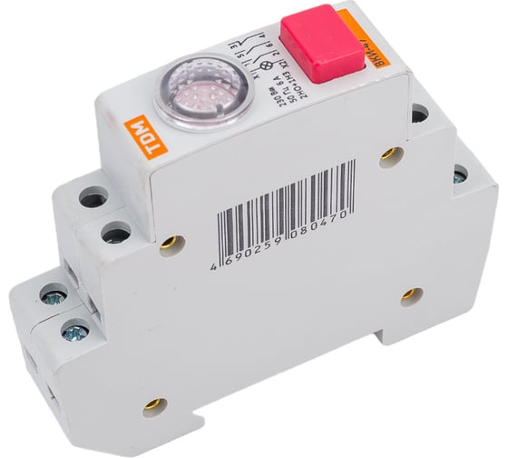 Кнопочный выключатель с индикацией TDM ELECTRIC ВКИ-47 красный LED 2НО;1НЗ AC/DC SQ0214-0002