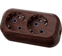 Розеточная колодка, 2 гнезда, бук TDM ELECTRIC SQ1806-0060