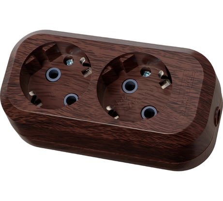 Розеточная колодка, 2 гнезда, бук TDM ELECTRIC SQ1806-0060