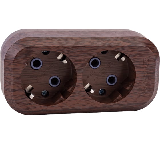 Розеточная колодка, 2 гнезда, бук TDM ELECTRIC SQ1806-0060