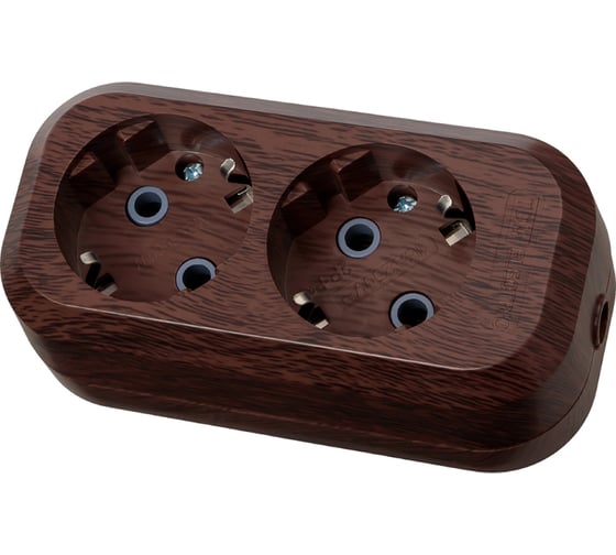 Розеточная колодка, 2 гнезда, бук TDM ELECTRIC SQ1806-0060