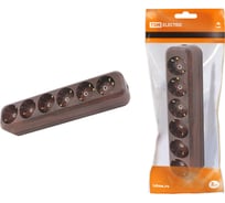 Розеточная колодка, 6 гнезд, бук TDM ELECTRIC SQ1806-0071