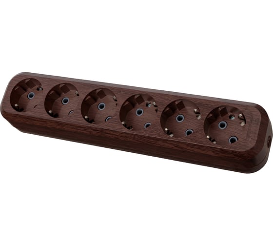 Розеточная колодка, 6 гнезд, бук TDM ELECTRIC SQ1806-0071