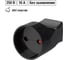 Розетка штепсельная, кабельная без заземления 10А, чёрная TDM ELECTRIC SQ1806-0030 2
