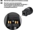 Розетка штепсельная, кабельная без заземления 10А, чёрная TDM ELECTRIC SQ1806-0030 3