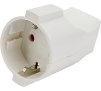 Розетка штепсельная, кабельная с заземлением 10А, белая TDM ELECTRIC SQ1806-0031