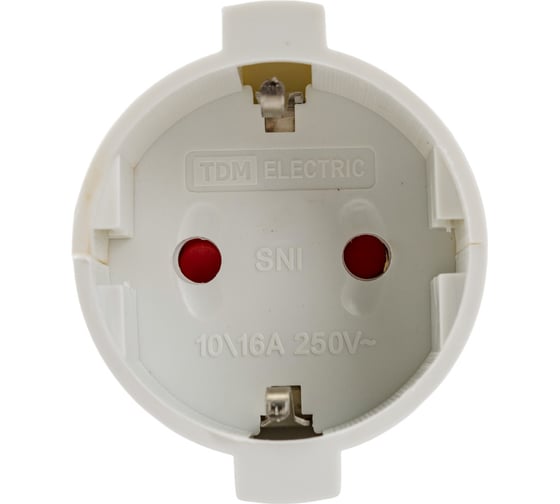 Штепсельная розетка с/з TDM ELECTRIC 2П+З 16А 250B белая SQ1806-0031