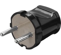 Вилка электрическая без заземления черная 6А 250В TDM ELECTRIC SQ1806-0002