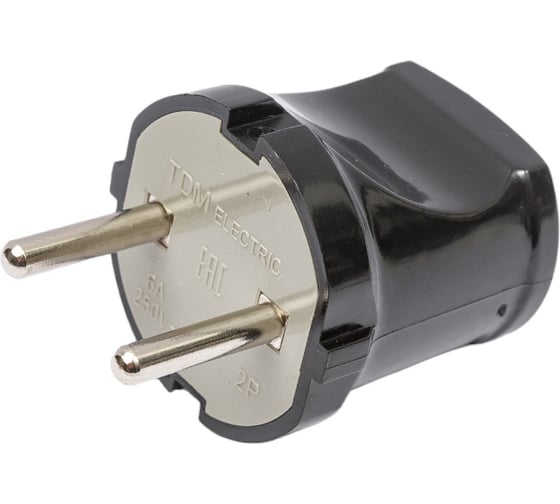 Вилка черная TDM ELECTRIC SQ1806-0002